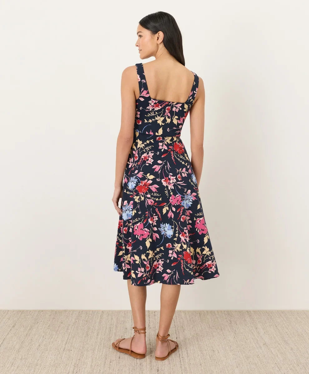 clearance fit & flare square neck dress