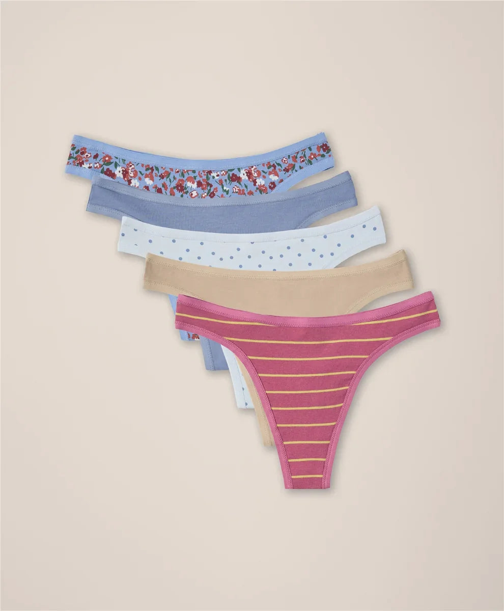 clearance everyday classic fit thong 5-pack